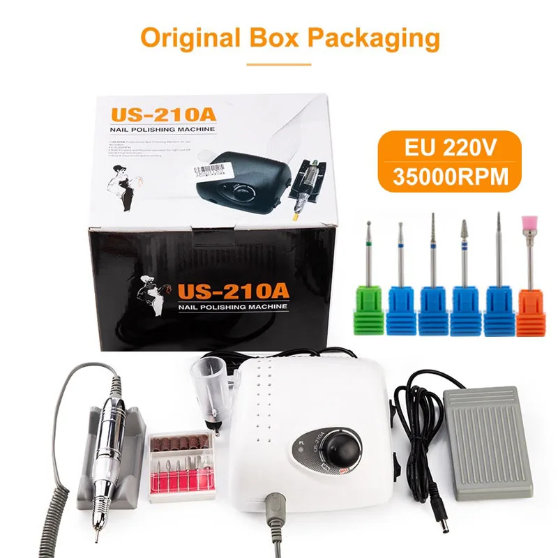 Strong 210 35000RPM Nail Drills Manicure Machine Pedicure Kit Electric Strong Nails Art Tool Model Handpiece Nail File Bit
Strong 210 35000RPM Nail Drills Manicure Machine Pedicure Kit Electric Strong Nails Art Tool Model Handpiece Nail File Bit
