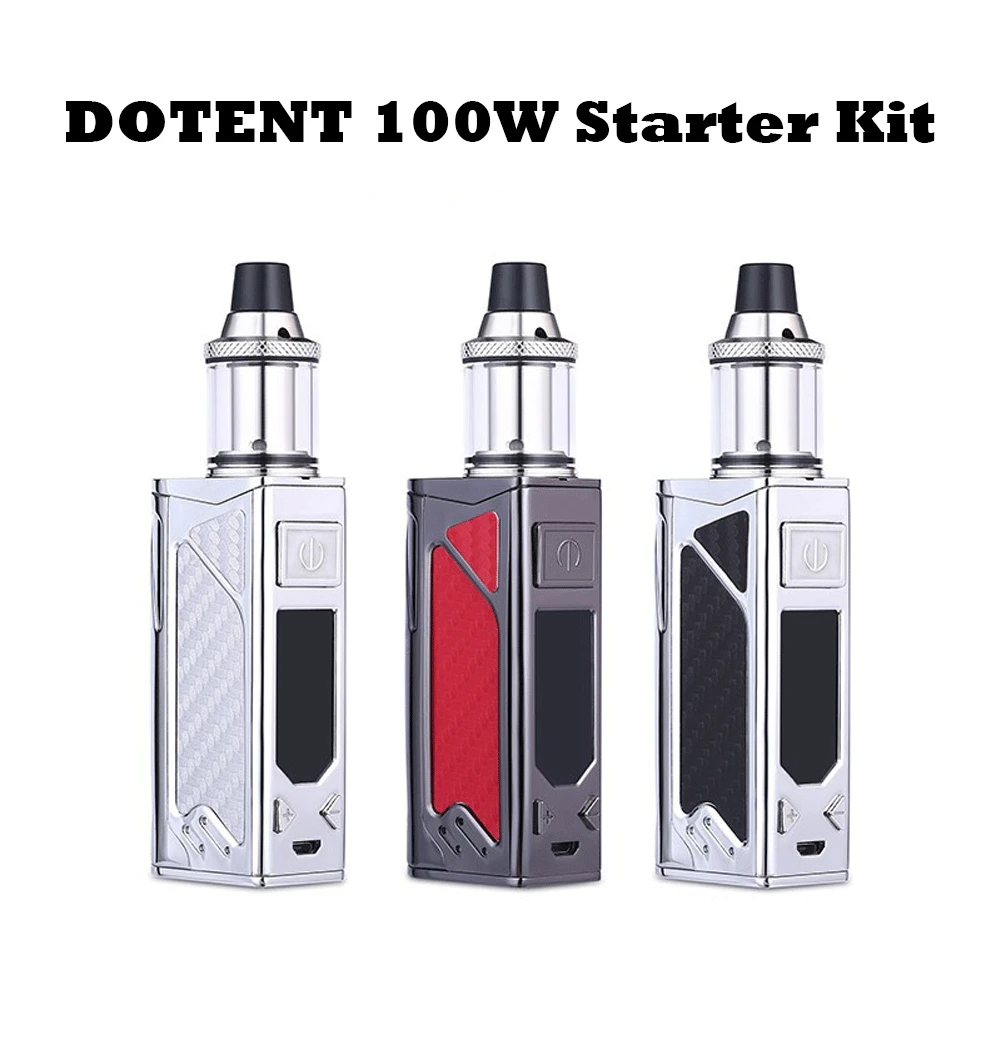 DOTENT 100W Electronic Cigarette Starter Kit 2200mAh Built-in Battery 3.5ml Tank 0.3ohm Atomizer 510 Thread Top Air Intake Vape