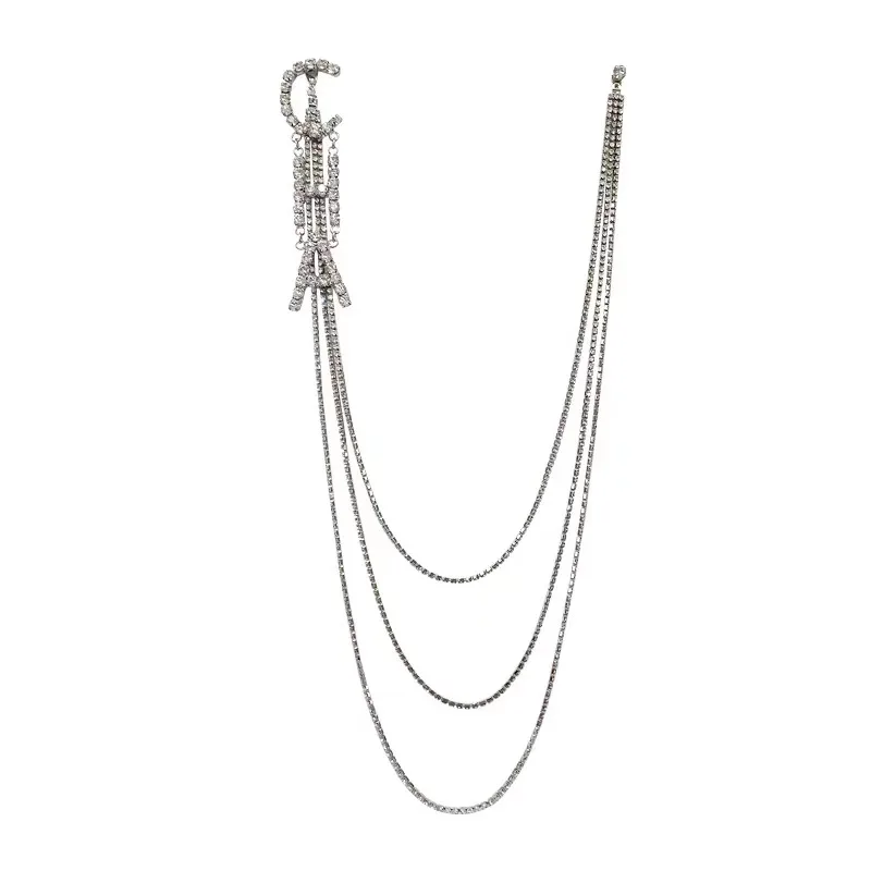 New Cute Asymmetry CHA Letter Chain Earrings Micro Pave CZ Crystals Multi-layer Complex Drop Earrings For Women
New Cute Asymmetry CHA Letter Chain Earrings Micro Pave CZ Crystals Multi-layer Complex Drop Earrings For Women