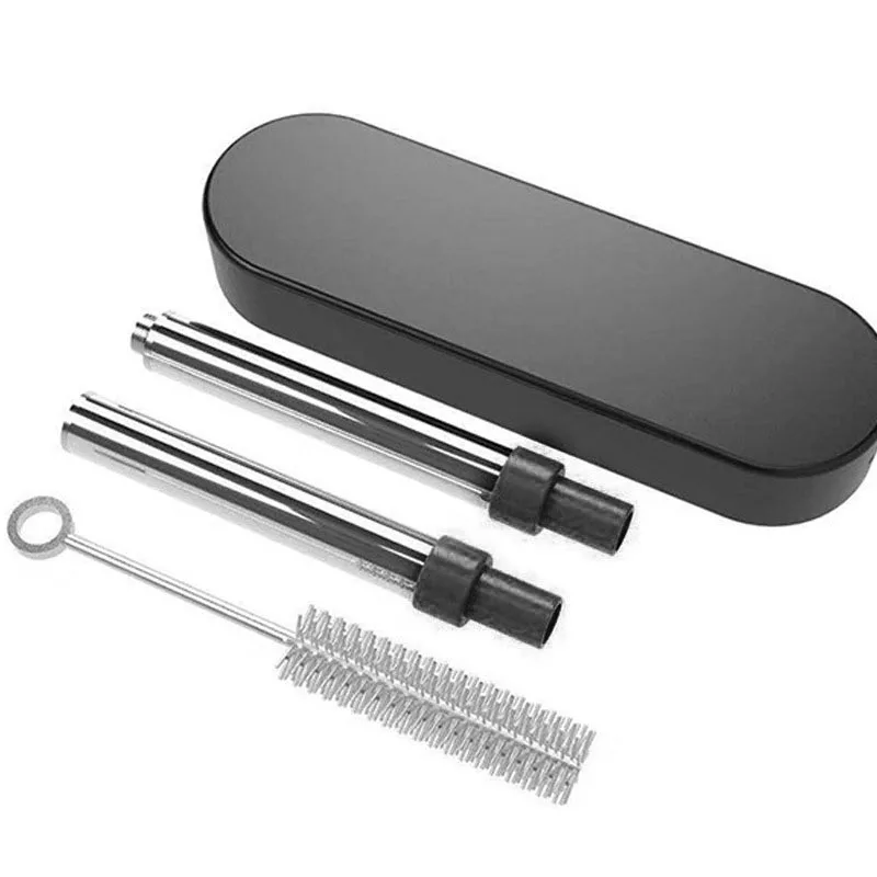 Reusable Collapsible Drinking Straws Stainless Steel Straw with Brush Portable Storage Box MF999
Reusable Collapsible Drinking Straws Stainless Steel Straw with Brush Portable Storage Box MF999