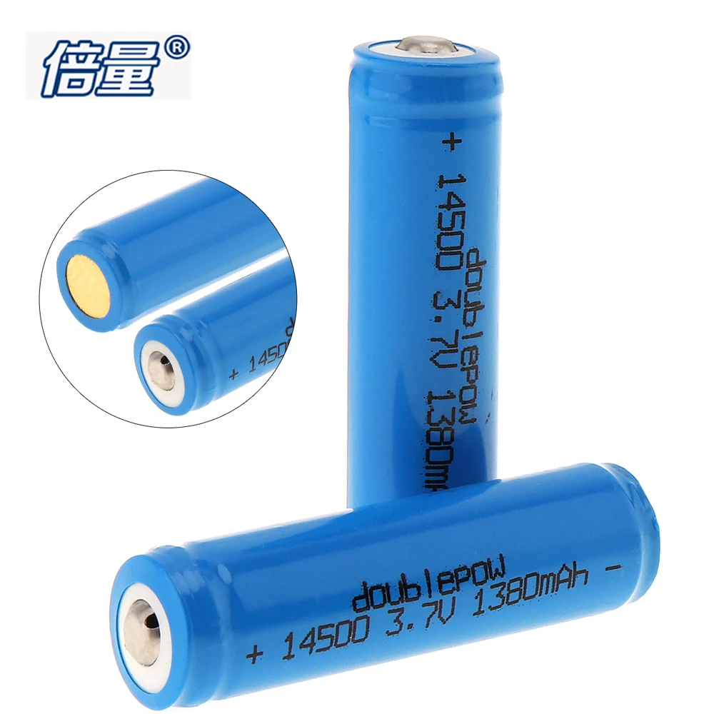 2pcs! Doublepow 3.7V 1380mAh 14500 Battery Li-ion Rechargeable Battery with Protected PCB for LED Flashlight Headlamp
2pcs! Doublepow 3.7V 1380mAh 14500 Battery Li-ion Rechargeable Battery with Protected PCB for LED Flashlight Headlamp