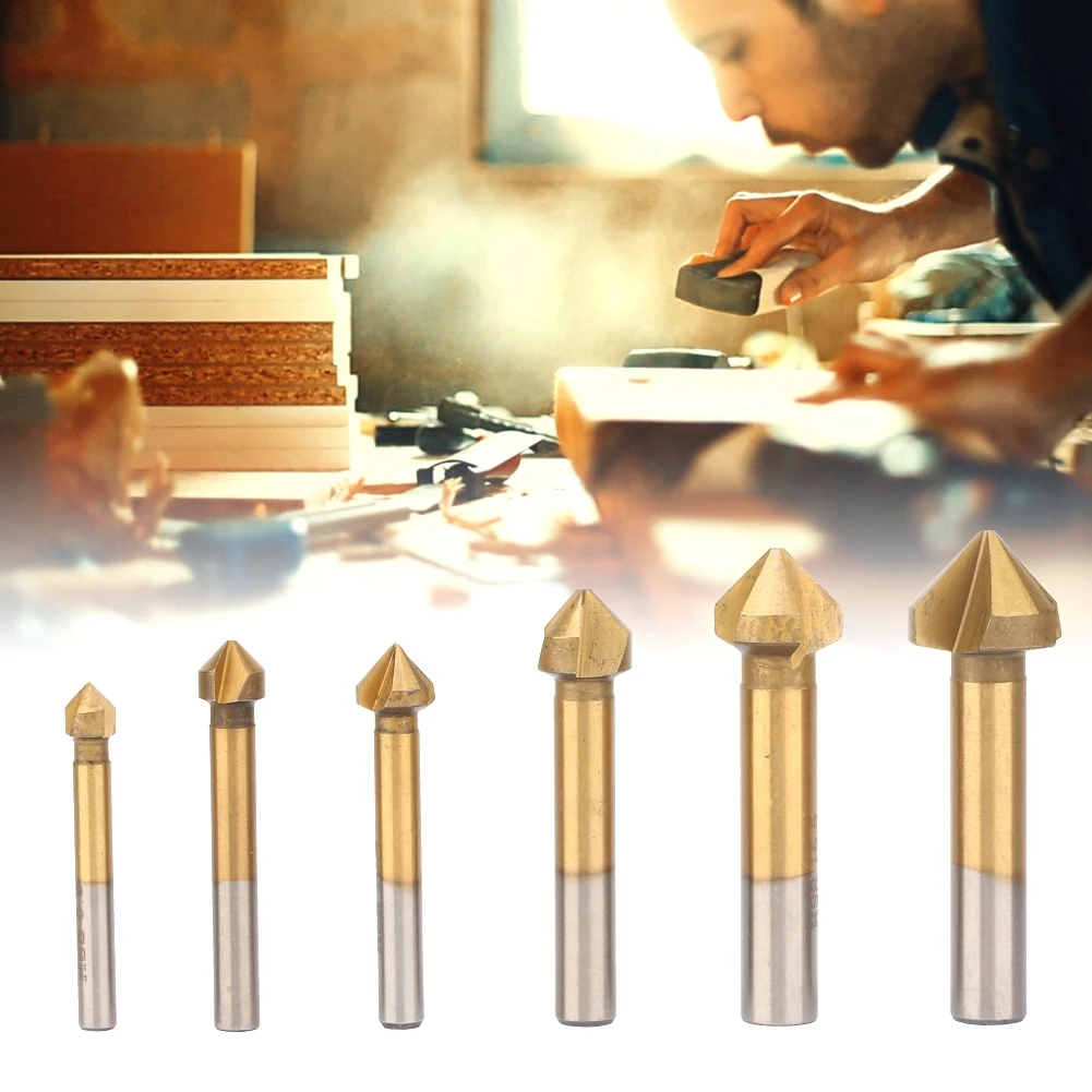 6pcs Round Handle Countersink Drill Bit Set Chamfer Cutter Woodworking Tools Steel Aluminum Chamfering Cutter Power Tools
6pcs Round Handle Countersink Drill Bit Set Chamfer Cutter Woodworking Tools Steel Aluminum Chamfering Cutter Power Tools