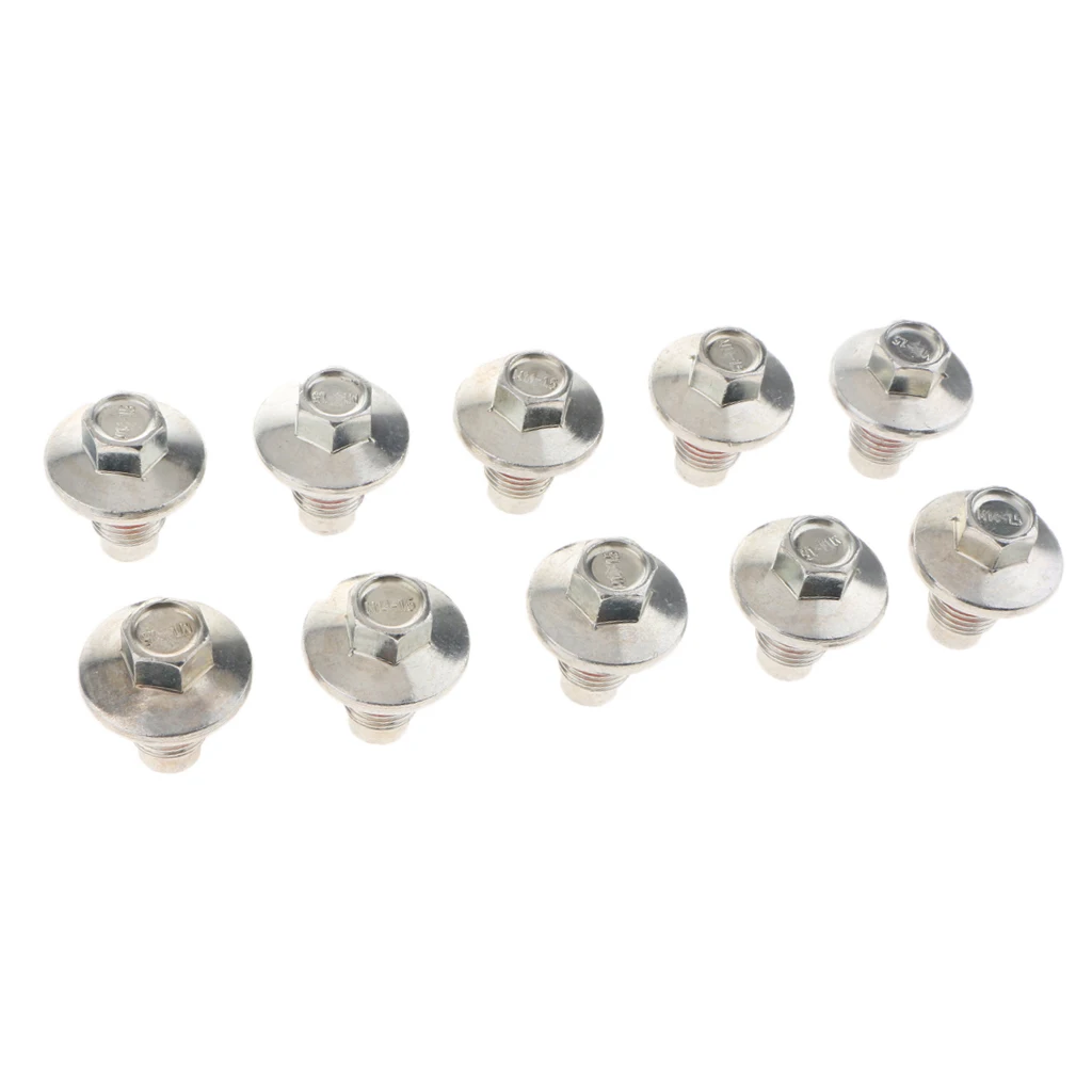 10x Engine Oil Pan Drain Plug Bolt & Rubber Gasket For 03-19 Dodge Jeep Chrysler (M14 x 1.5)