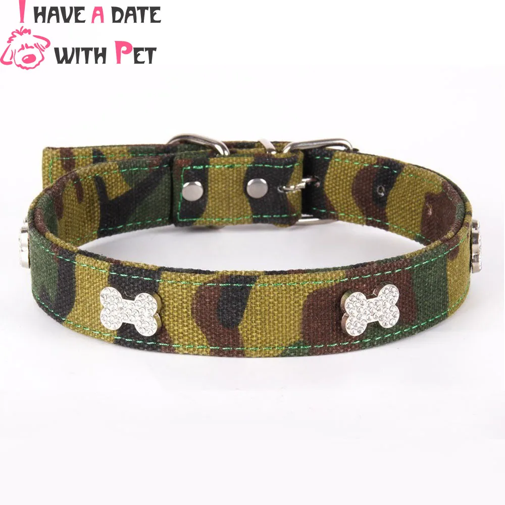 Luxury Rhinestone bone Accessories Dog Collar Canvas Material Woods Training Camouflage Strap for Small Medium Dog Pet Supplies
Luxury Rhinestone bone Accessories Dog Collar Canvas Material Woods Training Camouflage Strap for Small Medium Dog Pet Supplies