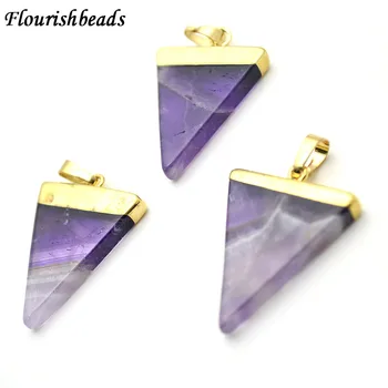 Necklace Making Gold Color Plating Triangle Shape Natural Purple Stone Pendants Fashion Jewelry
Necklace Making Gold Color Plating Triangle Shape Natural Purple Stone Pendants Fashion Jewelry