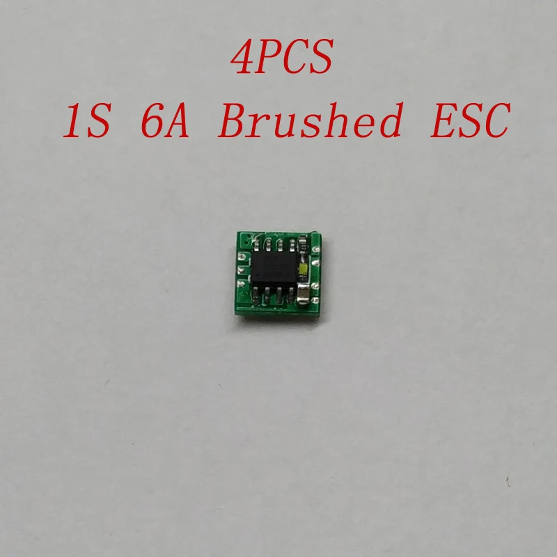 4PCS 1S 6A One Way Brushed ESC Micro Electronic Speed Controller Board 3.3V-4.2V Spare Parts for RC Fixed Wing Drone | Игрушки и хобби