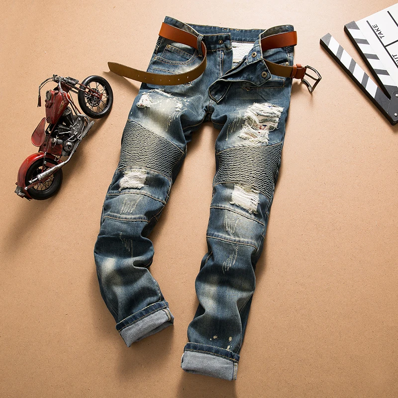 Men Jeans Homme Biker Male Jean Blue Calca Masculina Denim Distressed Fashion Slim Fit Pantalon Mezclilla Hombre Tuinbroek Man
Men Jeans Homme Biker Male Jean Blue Calca Masculina Denim Distressed Fashion Slim Fit Pantalon Mezclilla Hombre Tuinbroek Man