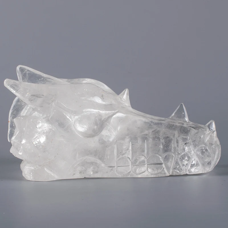 5" Natural Rock Quartz Skull Dragon Head Figurine 658g Skull Crystal Carved Statue Healing Carving Natural Stone Feng Shui Decor
5" Natural Rock Quartz Skull Dragon Head Figurine 658g Skull Crystal Carved Statue Healing Carving Natural Stone Feng Shui Decor