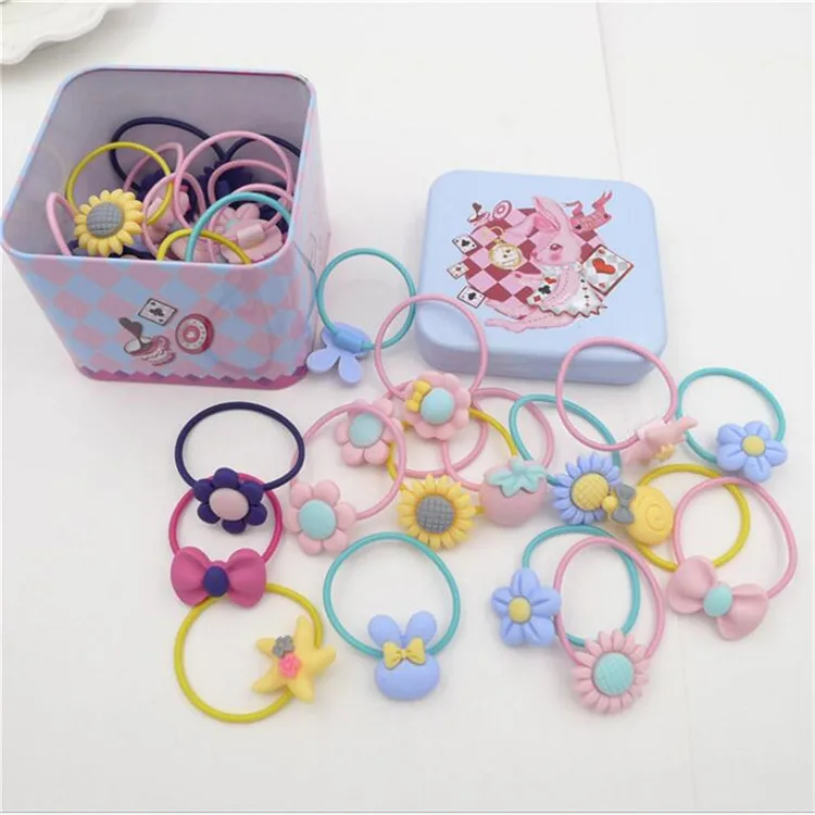 20 sztuk/partia dziewczyny akcesoria do włosów dla dzieci zestaw podarunkowy łuk elastyczne gumki do włosów kwiat pałąk Hairband Floral Hairbands dla dzieci -