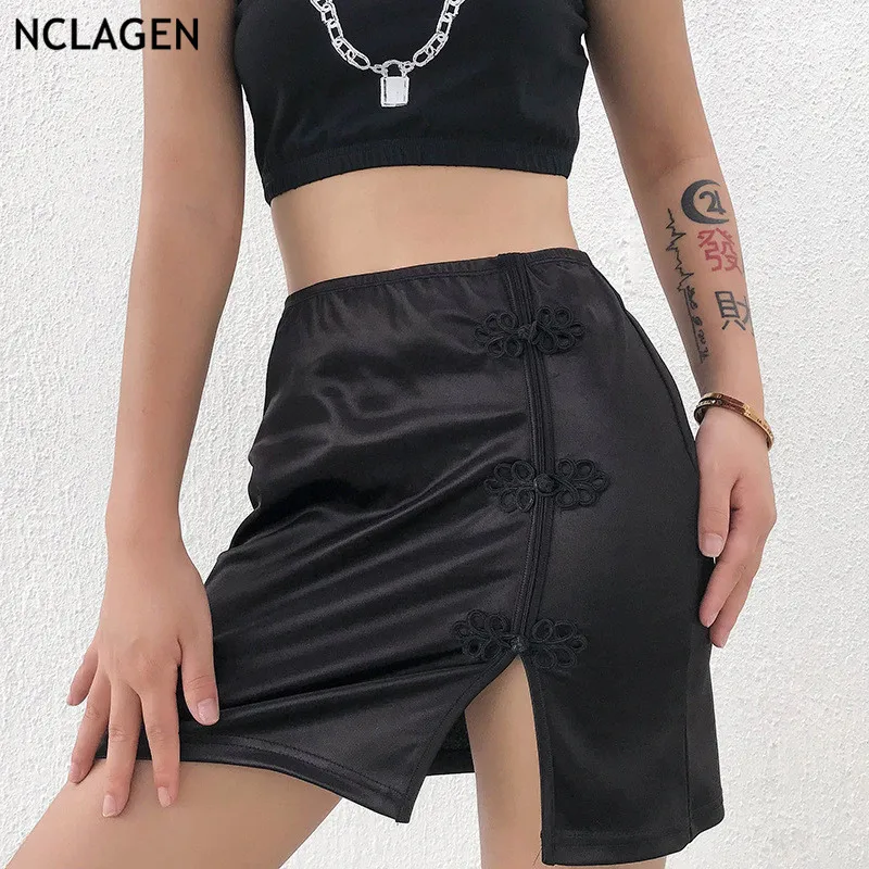 NCLAGEN 2019 Office Lady Chinese Knot Hip Package Split Booty Skirt Women Workout Party Club Satin Mini Bodycon Black Skirts
NCLAGEN 2019 Office Lady Chinese Knot Hip Package Split Booty Skirt Women Workout Party Club Satin Mini Bodycon Black Skirts
