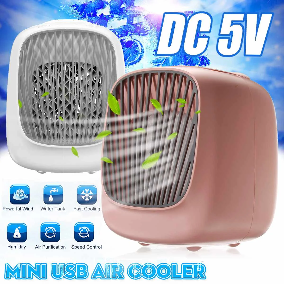 New Pink/White Mini Portable DC 5V USB Air Conditioning Fan Humidifier Home Cleaner Ventilator Air Cooler fans for Home Hot
New Pink/White Mini Portable DC 5V USB Air Conditioning Fan Humidifier Home Cleaner Ventilator Air Cooler fans for Home Hot