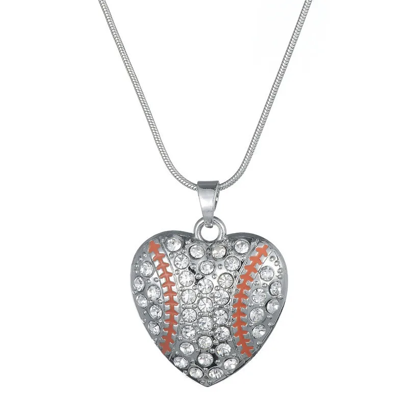Teamer Womens/Teens Crystal Heart Shaped Baseball Pendant Necklace Sports Jewelry
Teamer Womens/Teens Crystal Heart Shaped Baseball Pendant Necklace Sports Jewelry