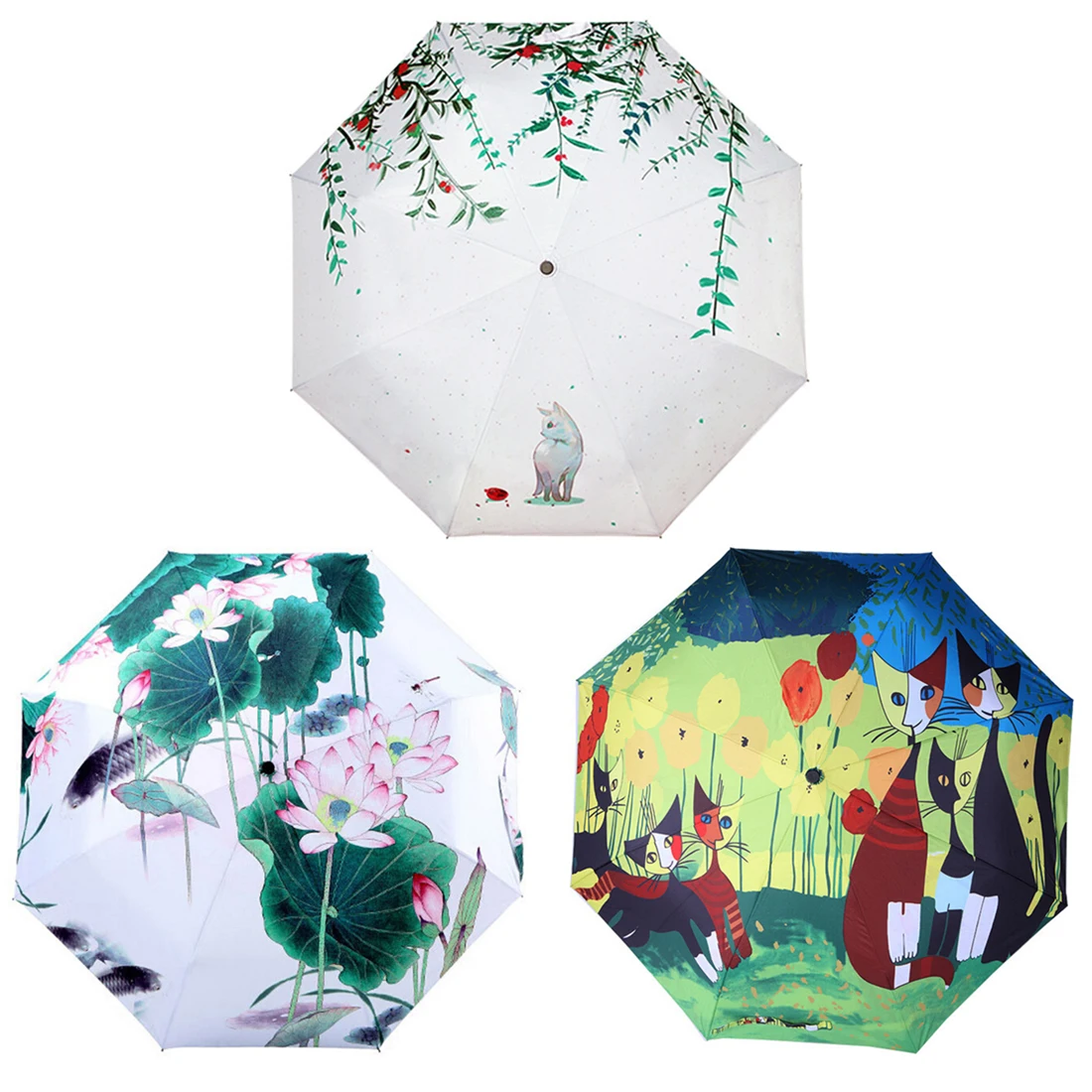 Cute Umbrella Rain Women Folding Umbrellas Cat Anti Coating Sun Female Beach Umbrellas Three Folding And Five Folding Parapluie
Cute Umbrella Rain Women Folding Umbrellas Cat Anti Coating Sun Female Beach Umbrellas Three Folding And Five Folding Parapluie