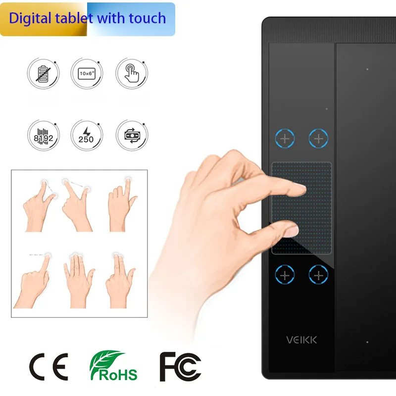 VEIKK A30 Touch Digital Tablets TYPE-C USB Signature Graphics Drawing Pen Tablet OSU Game Battery-Free grafik Tablet
VEIKK A30 Touch Digital Tablets TYPE-C USB Signature Graphics Drawing Pen Tablet OSU Game Battery-Free grafik Tablet