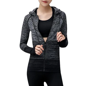 Gradient Zipper Long Sleeve Sweatshirt Gym Sport Coat Women Running Jacket Hooded Fitness Workout Jersey with Thumb Holes
Gradient Zipper Long Sleeve Sweatshirt Gym Sport Coat Women Running Jacket Hooded Fitness Workout Jersey with Thumb Holes