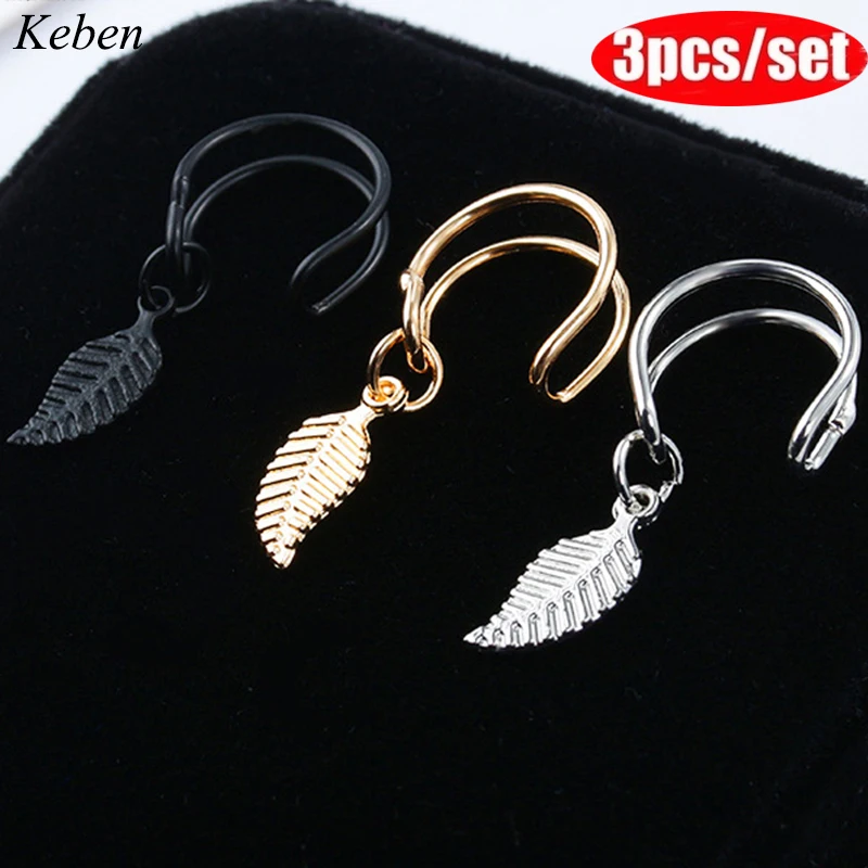 3pcs/lot Carved Leaf Nonpierced Helix Piercing Tragus Piercing Fake Piercing Ear Cuff Clip on Earrings Fake Nose Ring
3pcs/lot Carved Leaf Nonpierced Helix Piercing Tragus Piercing Fake Piercing Ear Cuff Clip on Earrings Fake Nose Ring