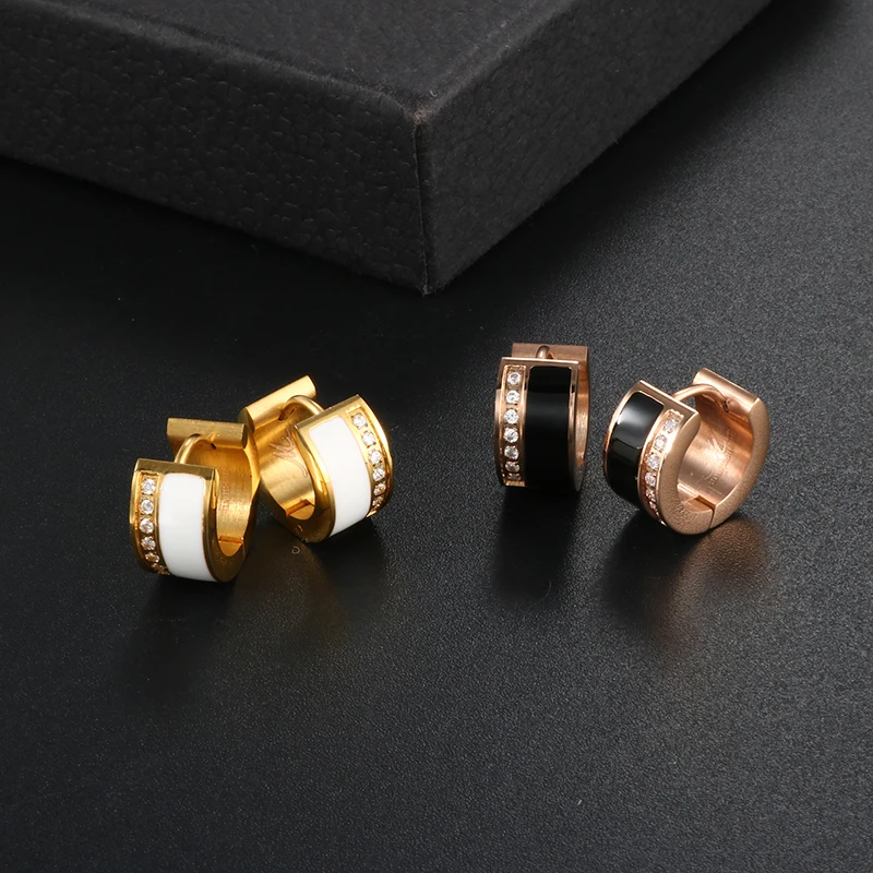 Trendy Crystal Rhinestone Earrings Rose Gold Color CZ Hoop Earrings Fashion Jewelry Earrings for Women Wedding Party Gift
Trendy Crystal Rhinestone Earrings Rose Gold Color CZ Hoop Earrings Fashion Jewelry Earrings for Women Wedding Party Gift
