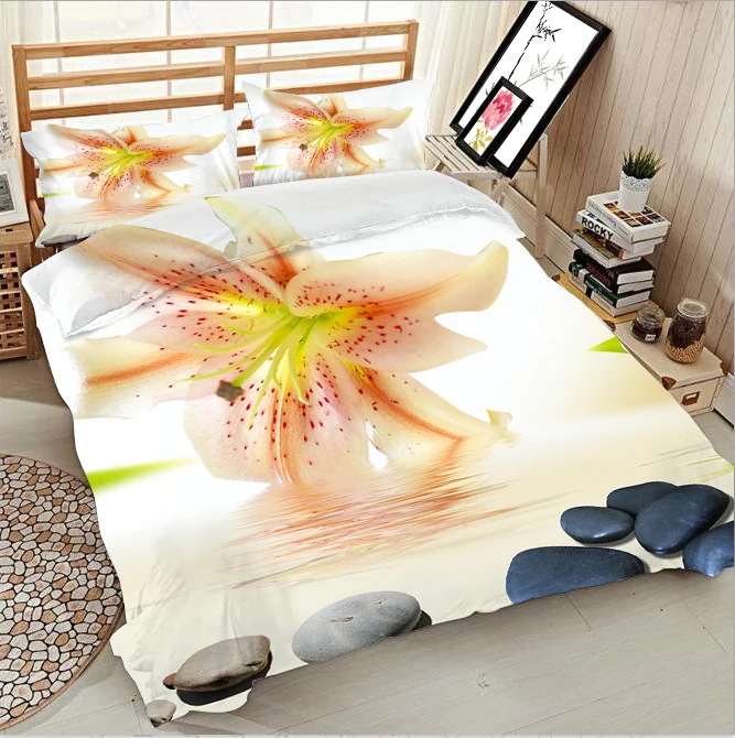 Light flower on the water 3d effect photo bed linen can be customized photo pattern
Light flower on the water 3d effect photo bed linen can be customized photo pattern