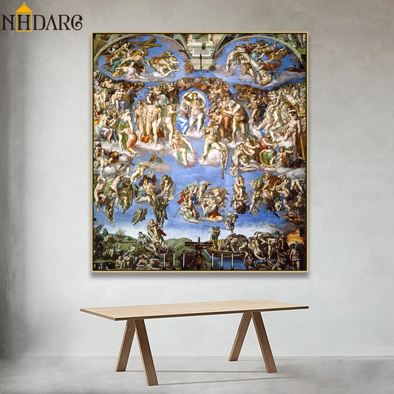The Last Judgment by Michelangelo's Sistine Chapel Posters and Prints Canvas Art Painting Wall Picture Living Room Home Decor
The Last Judgment by Michelangelo's Sistine Chapel Posters and Prints Canvas Art Painting Wall Picture Living Room Home Decor