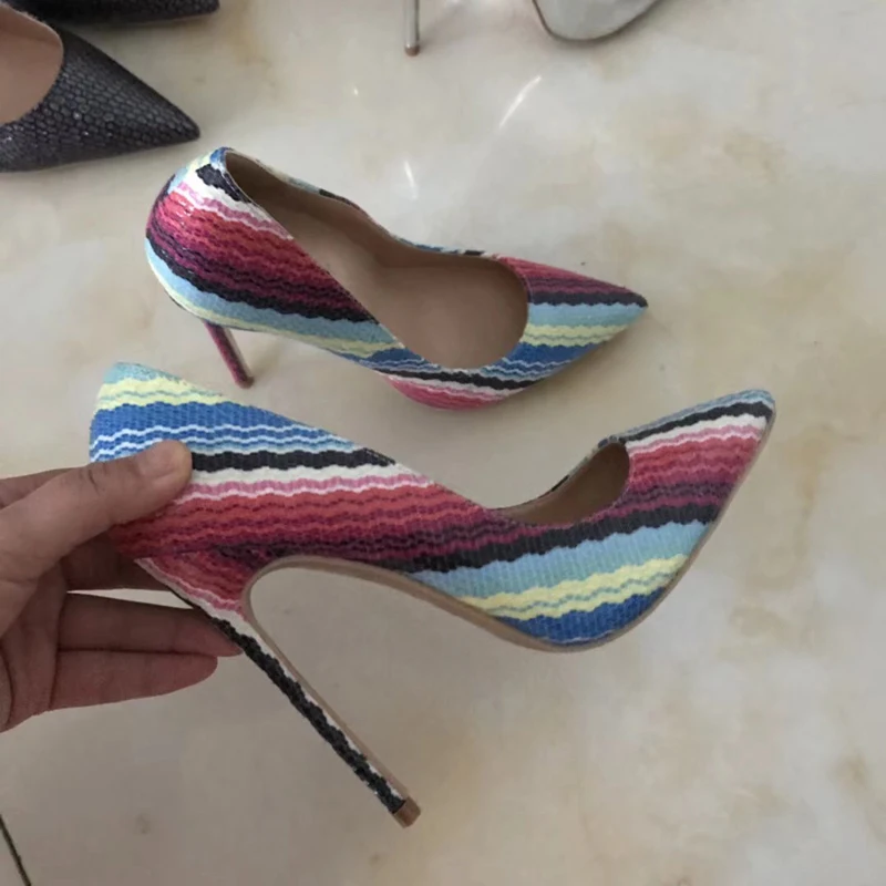 Multi Gradient Wave Pinted Leather Pumps Spring Women Celebrity Single High Heels Pointed toe Low Cut Ladies Mixed color Zapatos
Multi Gradient Wave Pinted Leather Pumps Spring Women Celebrity Single High Heels Pointed toe Low Cut Ladies Mixed color Zapatos