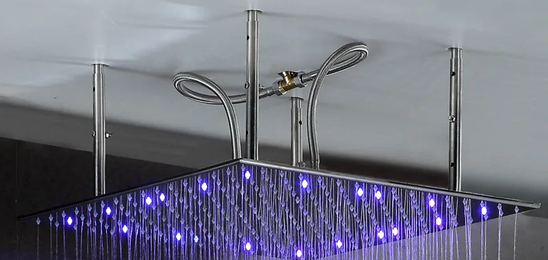 ble 304 brossé pomme de douche pluie avec 