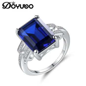 DOYUBO 925 Sterling Silver Wedding Rings Lady Fashion Silver Square Blue/Green Semi Precious Stone Ring Women Fine Jewelry VB318
DOYUBO 925 Sterling Silver Wedding Rings Lady Fashion Silver Square Blue/Green Semi Precious Stone Ring Women Fine Jewelry VB318