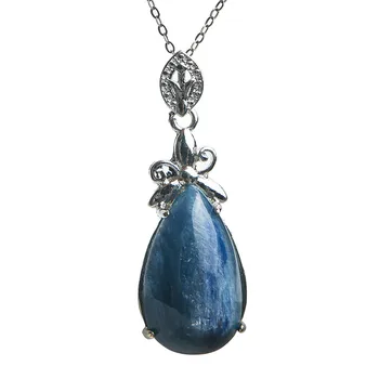 Women Men Powerful Necklace Crystal Water Drop Pendant Blue Cat Eye Gemstone Natural Kyanite Pendant 27x16x8mm
Women Men Powerful Necklace Crystal Water Drop Pendant Blue Cat Eye Gemstone Natural Kyanite Pendant 27x16x8mm