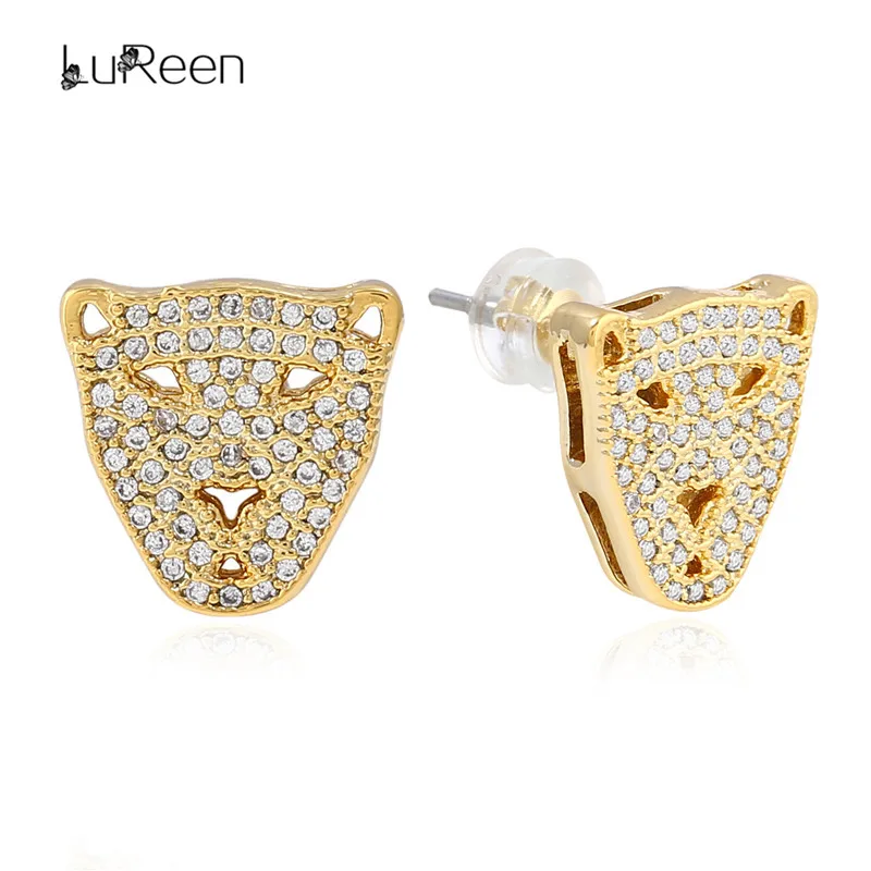 LuReen Micro Pave Iced Out CZ Zirconia Leopard Head Stud Earring For Women Hip Hop Gold Screwback Earrings Mens Jewelry
LuReen Micro Pave Iced Out CZ Zirconia Leopard Head Stud Earring For Women Hip Hop Gold Screwback Earrings Mens Jewelry