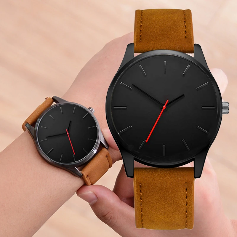 Quartz Men Watch Business Minimalism Design Creative Simple Male Watches Leather Strap WristWatch Friend Gift Dames horloges
Quartz Men Watch Business Minimalism Design Creative Simple Male Watches Leather Strap WristWatch Friend Gift Dames horloges