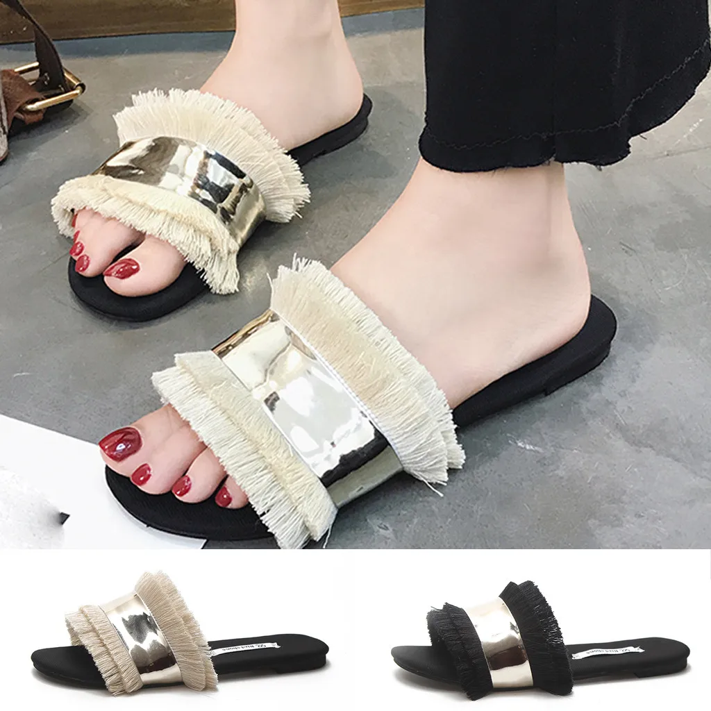 Summer Womens Flats Fringe Slip On Ladies Shoes Beach Slippers chaussures femme hiver 2018 Dropshipping scarpe uomo #89
Summer Womens Flats Fringe Slip On Ladies Shoes Beach Slippers chaussures femme hiver 2018 Dropshipping scarpe uomo #89