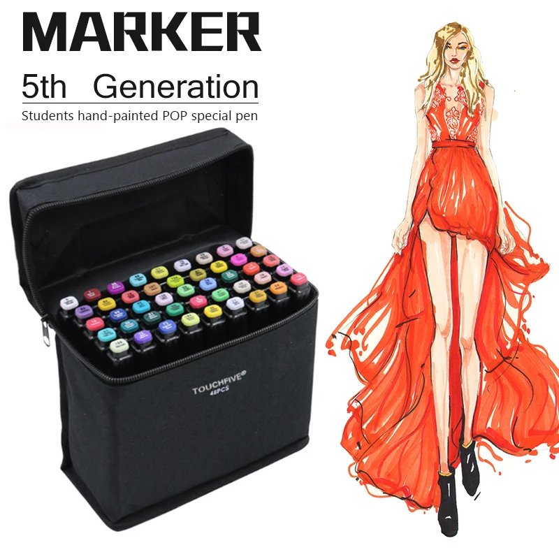 Touchfive 30/40/60/80Color Dual Head Paint Markers Alcoholic Oily Based Ink Art Marker Set For Comic Manga Design Pen For School
Touchfive 30/40/60/80Color Dual Head Paint Markers Alcoholic Oily Based Ink Art Marker Set For Comic Manga Design Pen For School