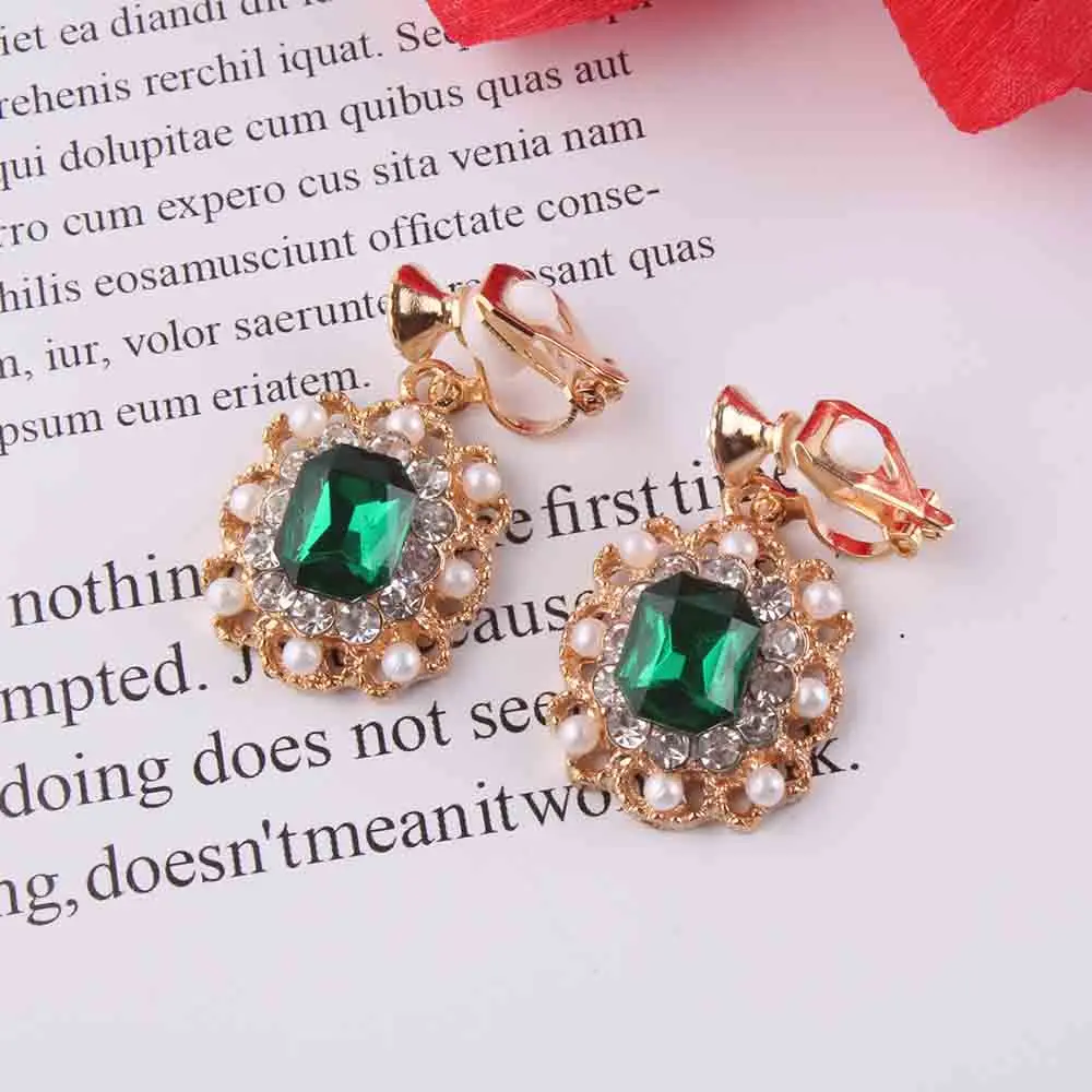 JIOFREE New Luxury Green Rhinestone Charm Pearl Pendant Clip Earrings for Women Girls Vintage Korean Earring Statement Jewelry
JIOFREE New Luxury Green Rhinestone Charm Pearl Pendant Clip Earrings for Women Girls Vintage Korean Earring Statement Jewelry