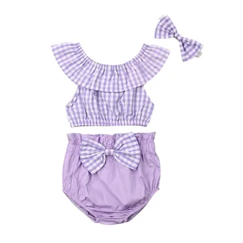 0-24M Cute Newborn Baby Girl Sleeveless Plaid Crop Tops Bowknot Baby Bloomers Shorts Headband 3PCS Baby Clothing Set
0-24M Cute Newborn Baby Girl Sleeveless Plaid Crop Tops Bowknot Baby Bloomers Shorts Headband 3PCS Baby Clothing Set