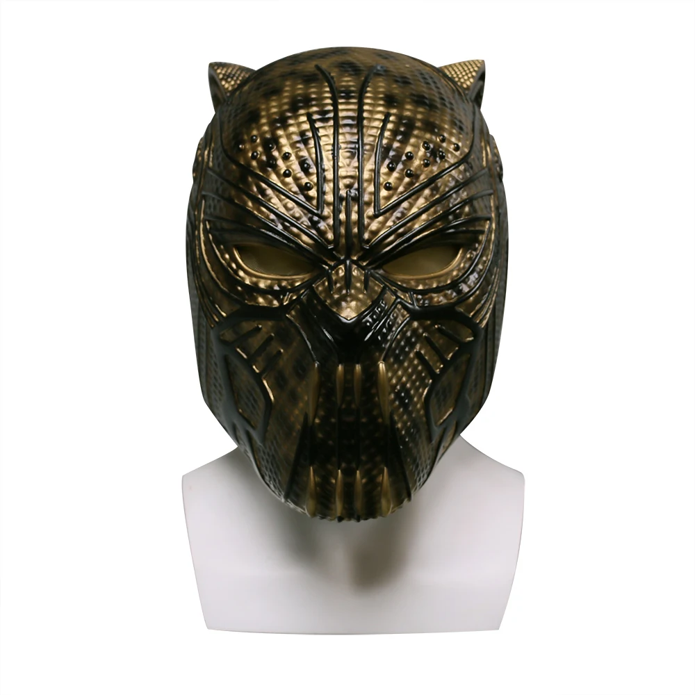 2018 Black Panther Helmet Infinity War Gold Black Panther Superhero Helmet Props (8)
