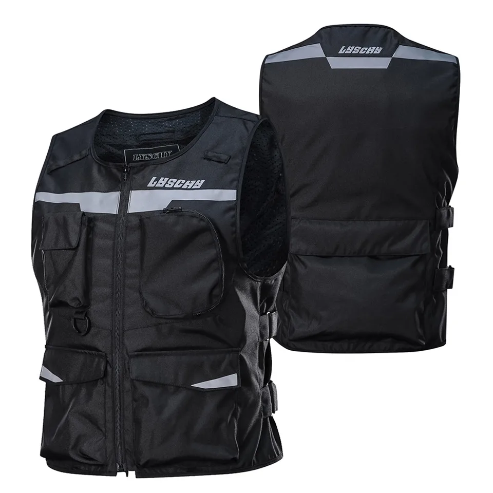 LYSCHY Hi viz Moto Motorcycle Vest Riding Jacket Clothing Body Armor