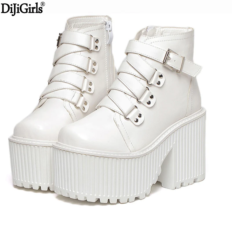 Botas Y Botines Mujer Брендовые дизайнерские ботинки на платформе в стиле рок Ботинки Martin