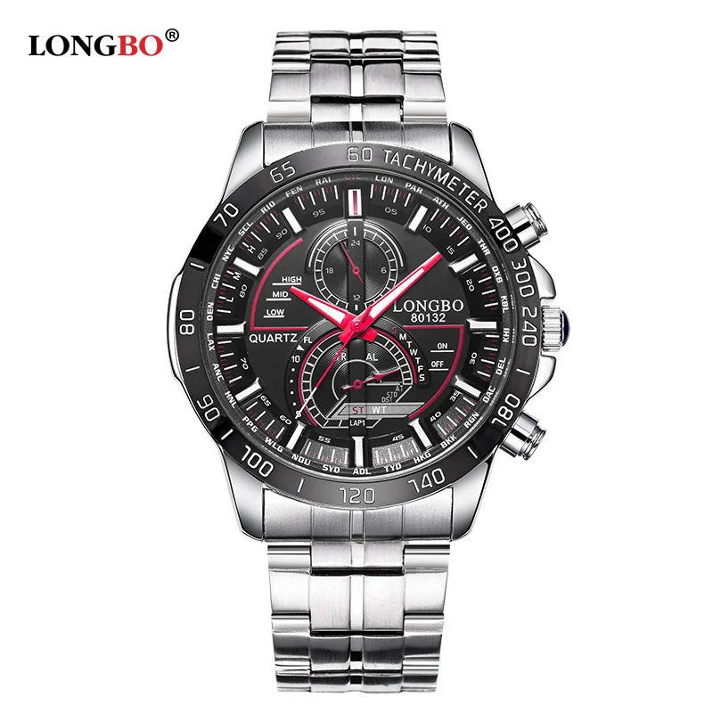LONGBO Military Men Stainless Steel Band Sports Quartz Watches Dial Clock For Men Male Leisure Watch Relogio Masculino 80132
LONGBO Military Men Stainless Steel Band Sports Quartz Watches Dial Clock For Men Male Leisure Watch Relogio Masculino 80132