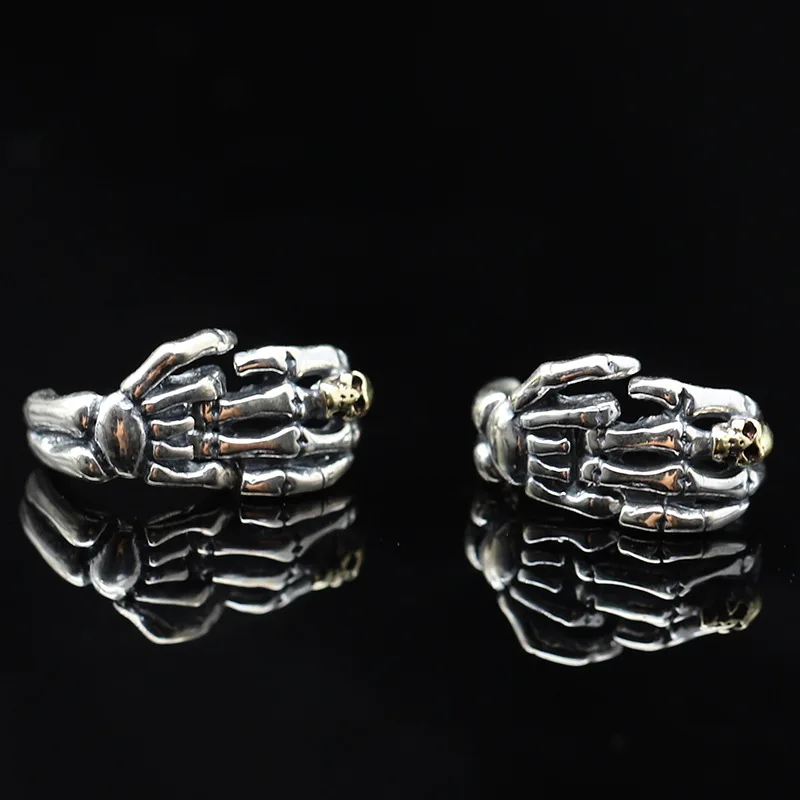 NOT FAKE 925 Sterling Silver Handmade Simplistic Scarey Cool Skull Clip Earrings Tai Vintage Gift Men Exaggerated Jewelry
NOT FAKE 925 Sterling Silver Handmade Simplistic Scarey Cool Skull Clip Earrings Tai Vintage Gift Men Exaggerated Jewelry