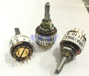 2PCS/LOT The original GRAYHILL rotary band switch, 360 degree 56YY30018 switch, 2 knife, 6 gear
2PCS/LOT The original GRAYHILL rotary band switch, 360 degree 56YY30018 switch, 2 knife, 6 gear