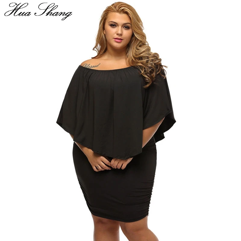 Hua Shang Women Summer Off Shoulder Dress Elegant Slash Neck Ruffles Slim Bodycon Party Dress Female Plus Size Women Clothing
Hua Shang Women Summer Off Shoulder Dress Elegant Slash Neck Ruffles Slim Bodycon Party Dress Female Plus Size Women Clothing