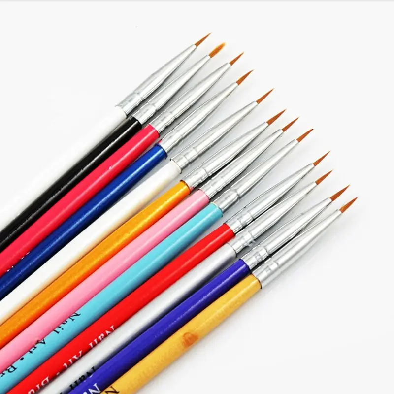 12 Pcs Colorful Nail Art Brush Tiny Acrylic Nail Art Tips Liner Painting Drawing Pen Nail Brush Pen Tools 
12 Pcs Colorful Nail Art Brush Tiny Acrylic Nail Art Tips Liner Painting Drawing Pen Nail Brush Pen Tools