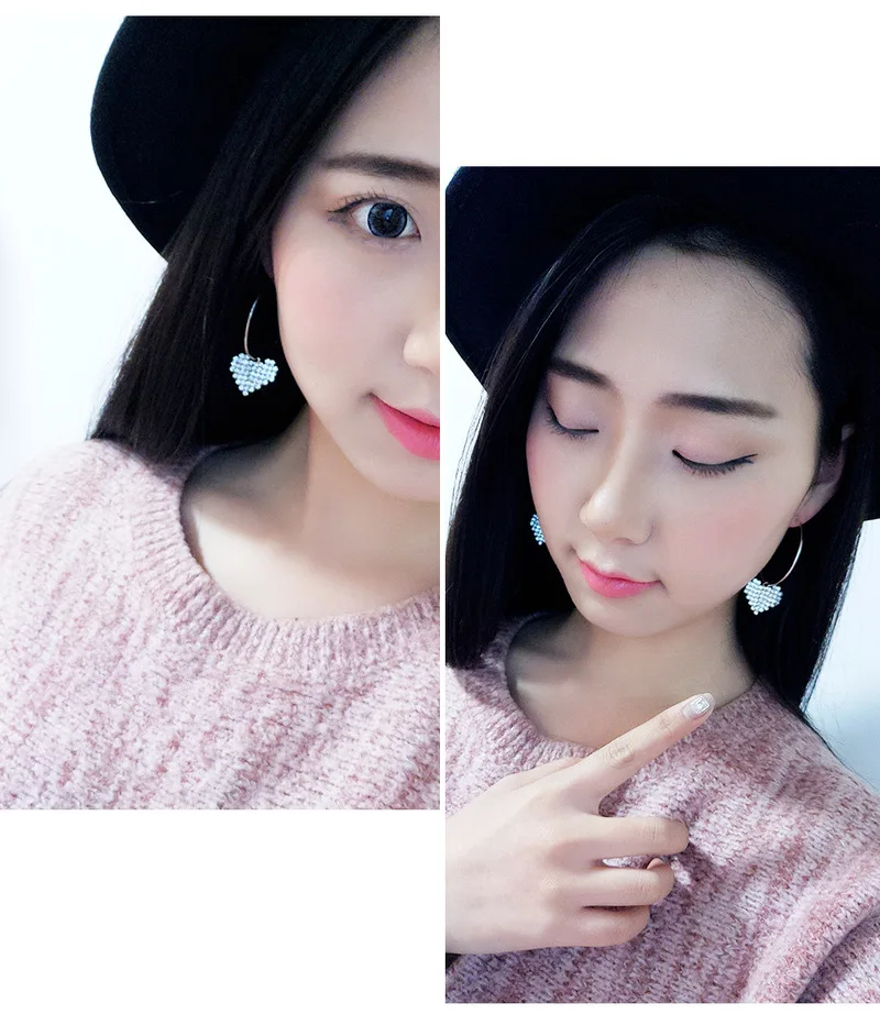 Mossovy Charms Zircon Circle Heart Drop Earrings Jewelry Earrings Delicate Long Silver Earring 2018 Female Jewelry Orecchini
Mossovy Charms Zircon Circle Heart Drop Earrings Jewelry Earrings Delicate Long Silver Earring 2018 Female Jewelry Orecchini