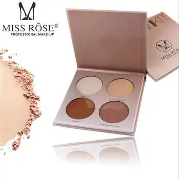 

Brand Miss Rose 4 Colors/Kit highlight Faced Glow matte eyeshadow palette for eye shadow beauty Concealer Kit powder makeup