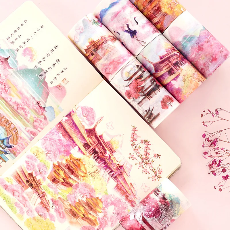 70mm X 5m Cute Sakura Flower Washi Tape Vintage Decorative Paper Sticker DIY Scrapbooking Masking Tapes Adhesive
70mm X 5m Cute Sakura Flower Washi Tape Vintage Decorative Paper Sticker DIY Scrapbooking Masking Tapes Adhesive