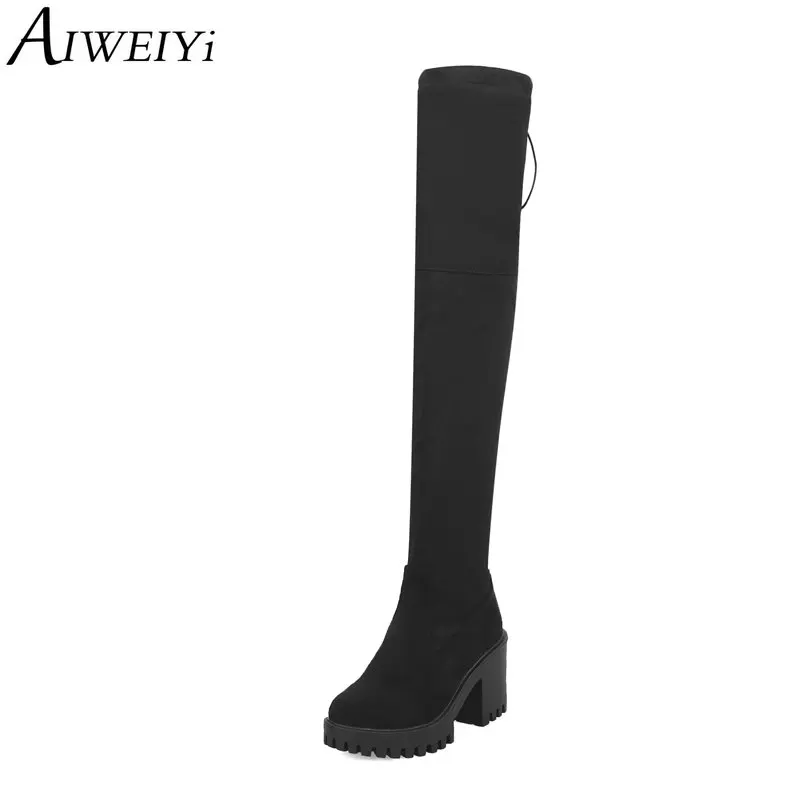 AIWEIYi Flock Skin Over the Knee Boots for Women Black Grey Square Heel High Heels Motorcycle Boots Lace Up Winter Shoes Woman
AIWEIYi Flock Skin Over the Knee Boots for Women Black Grey Square Heel High Heels Motorcycle Boots Lace Up Winter Shoes Woman