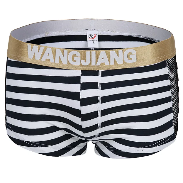 Fashion High quality Sexy Boxers Men Cotton Boxers Striped Mesh patchwork Underwear Gay Boxer Shorts Swimming Trunks
Fashion High quality Sexy Boxers Men Cotton Boxers Striped Mesh patchwork Underwear Gay Boxer Shorts Swimming Trunks