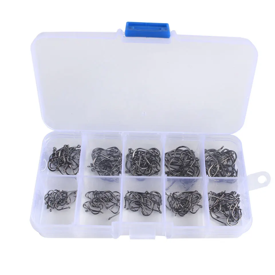 Fishing Hook Set 3#-12# 100PCS-600PCS Fishing Hooks With Hole Wear Resistance Corrosion Resistance
Fishing Hook Set 3#-12# 100PCS-600PCS Fishing Hooks With Hole Wear Resistance Corrosion Resistance