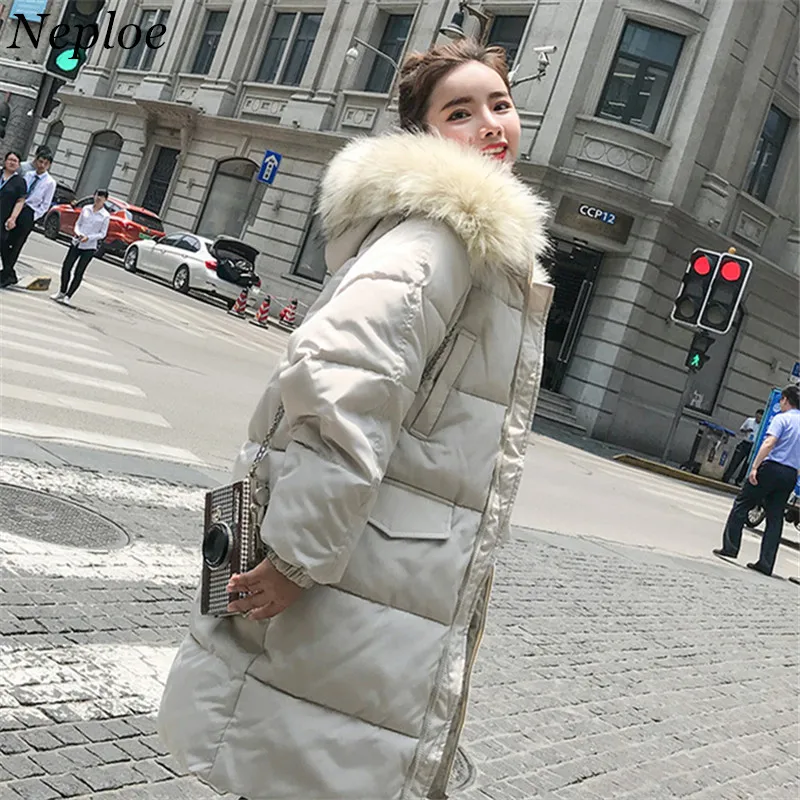 Neploe Women Long Fashion Hooded Parkas 2019 Winter New Korean Big Fur Collar Down Cotton Jacket Fur Collar Slim Warm Coat 68221
Neploe Women Long Fashion Hooded Parkas 2019 Winter New Korean Big Fur Collar Down Cotton Jacket Fur Collar Slim Warm Coat 68221