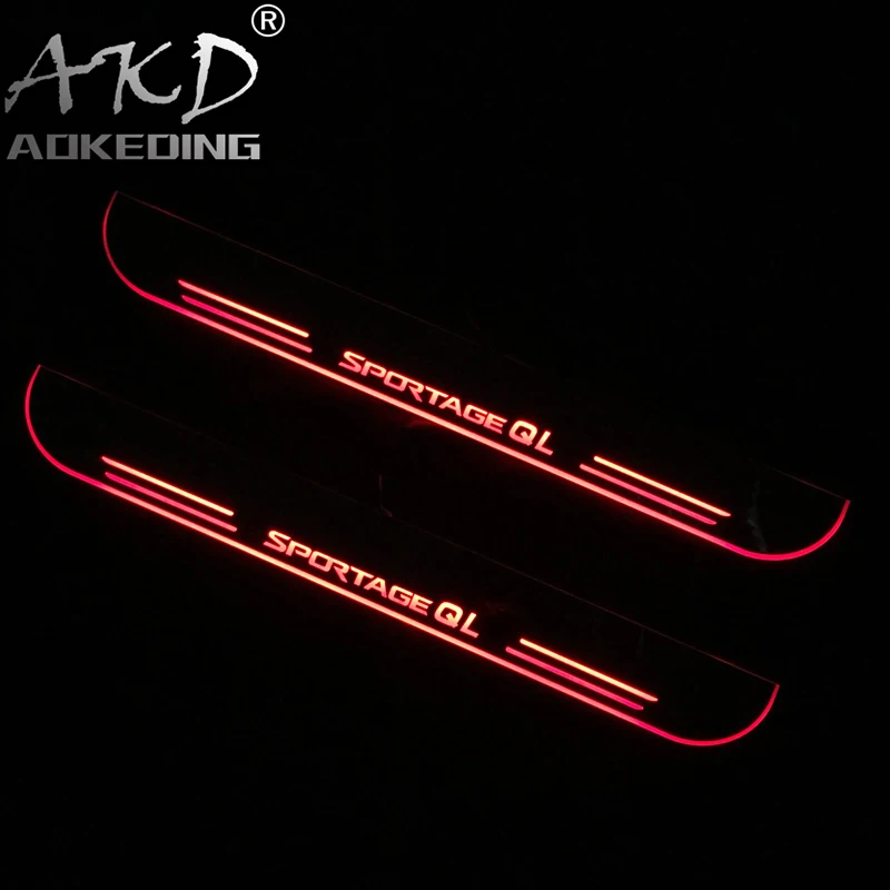 AKD 4PCS Acrylic Moving LED Welcome Pedal Car Scuff Plate Pedal Door Sill Pathway Light For Kia Sportage QL 2018 2019
AKD 4PCS Acrylic Moving LED Welcome Pedal Car Scuff Plate Pedal Door Sill Pathway Light For Kia Sportage QL 2018 2019