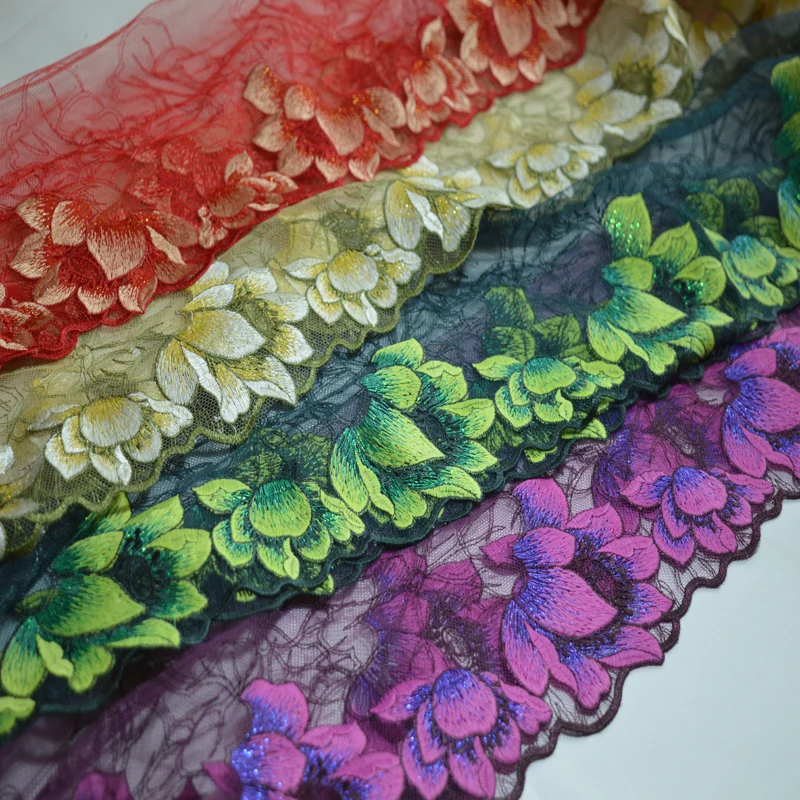 1YD red~green~yellow~Rose-carmine mirror floral Embroidery Hight quality lace fabrics embroidered lace trim171111
1YD red~green~yellow~Rose-carmine mirror floral Embroidery Hight quality lace fabrics embroidered lace trim171111
